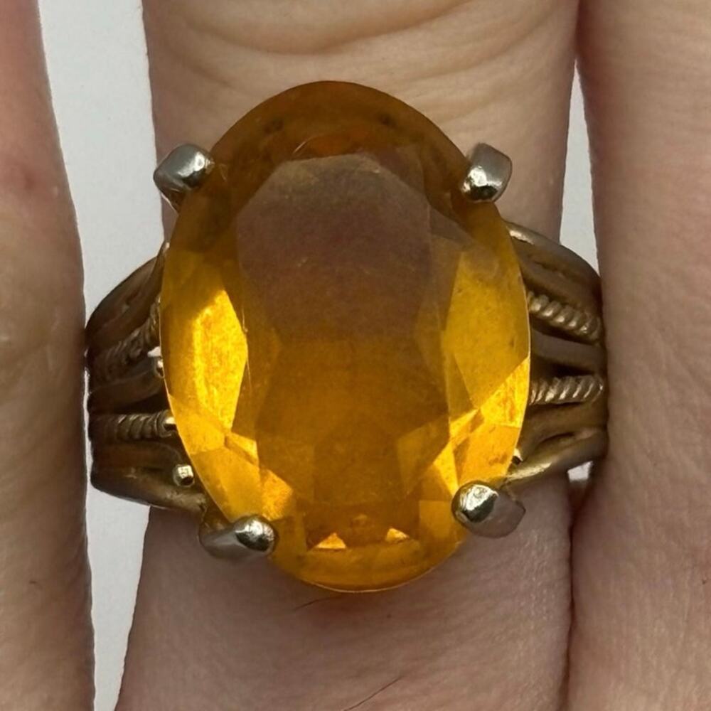 Gold & Yellow Gemstone Ring